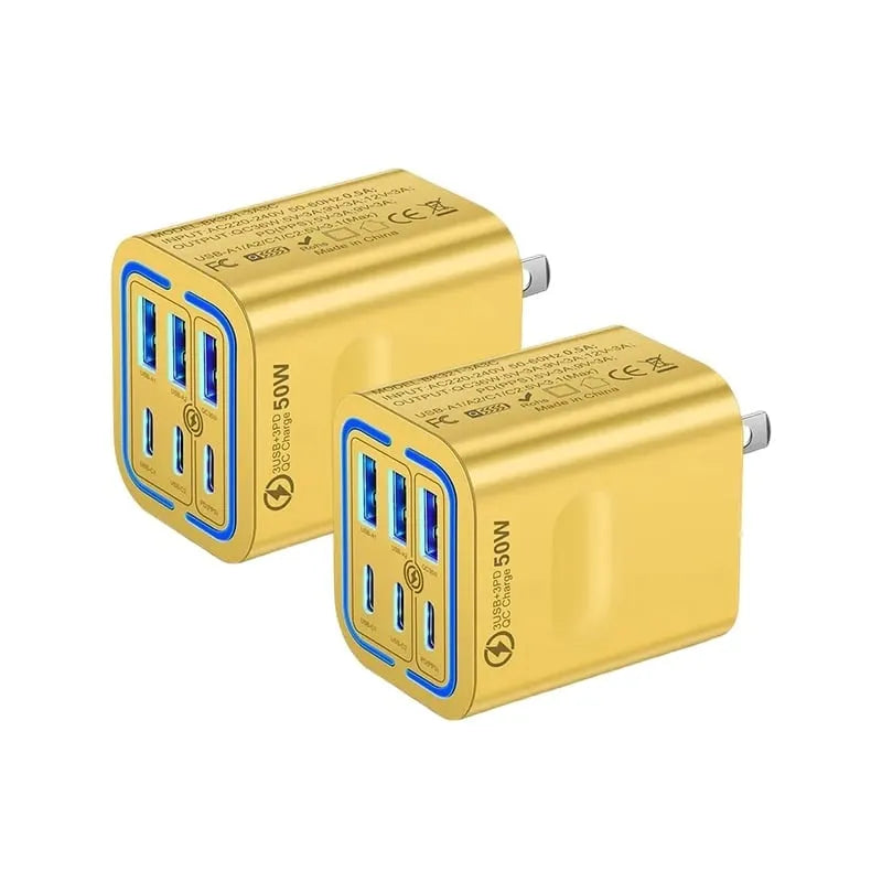 50W Multi-Port USB Fast Charger