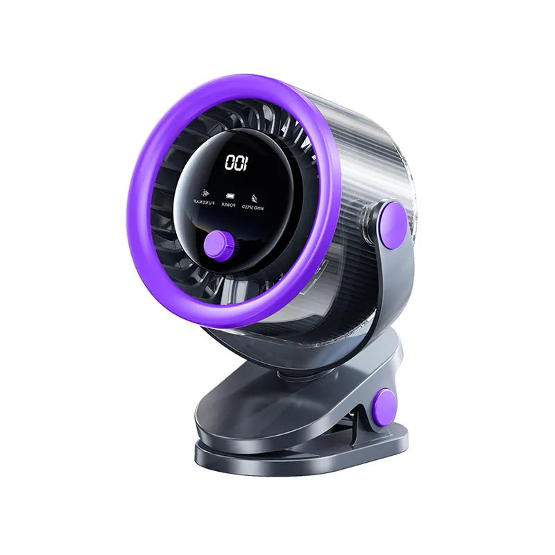 High-Speed Clip-on Fan with LED Display