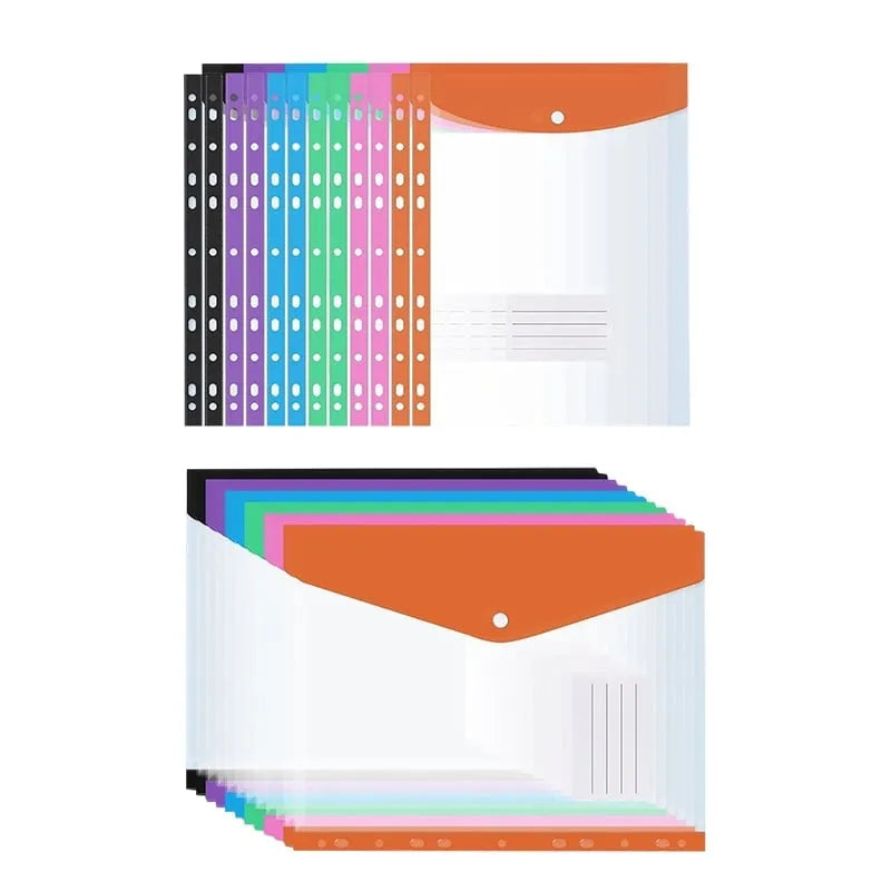 11-Hole Expanding File Pockets(Assorted Colors)