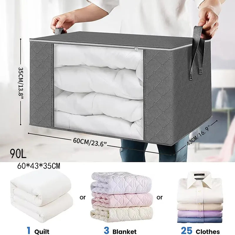 👍Premium Non-Woven Storage Organizer Bag (60L/90L)