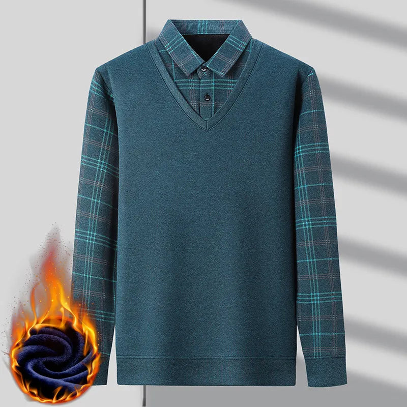🔥 Fake Two Pieces Knitted Pullover