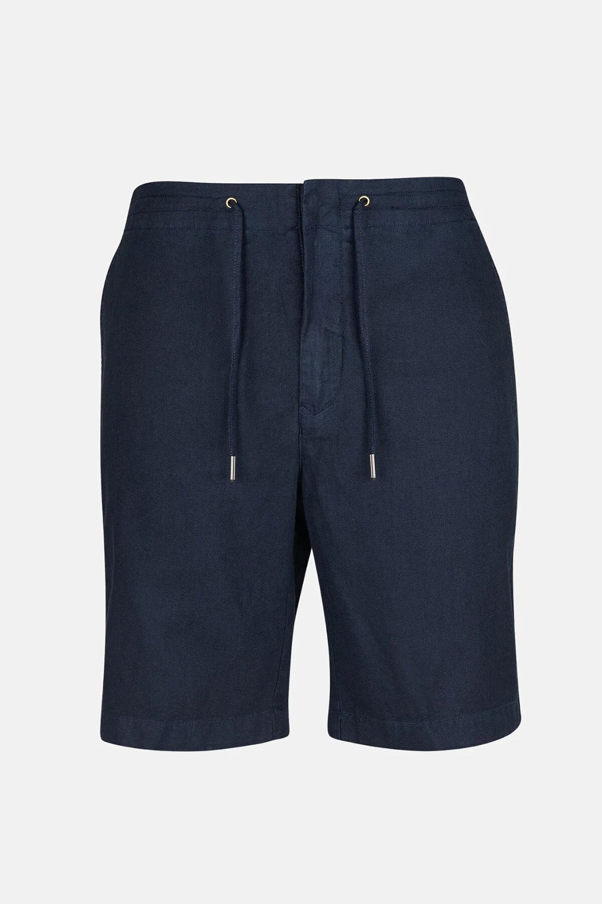 Linen Cotton Mix Shorts - CITY NAVY