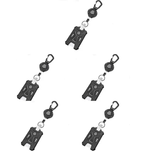 Retractable Badge Holder with Carabiner Clip