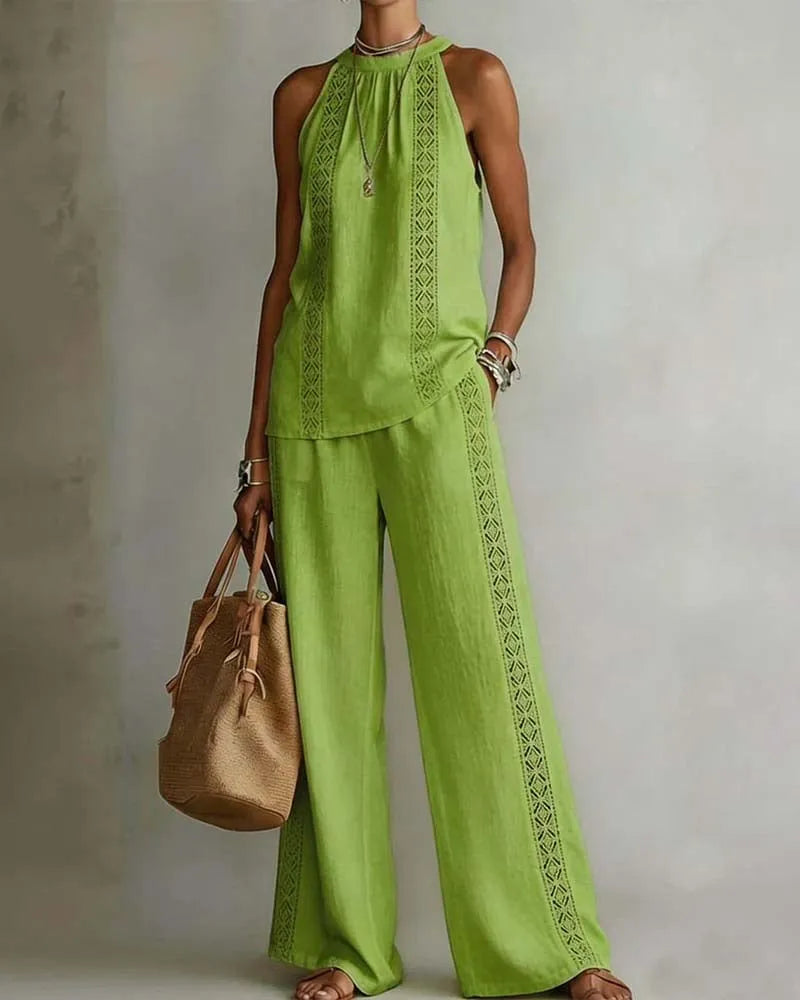 Hollow Out Halter Two-Piece Sets