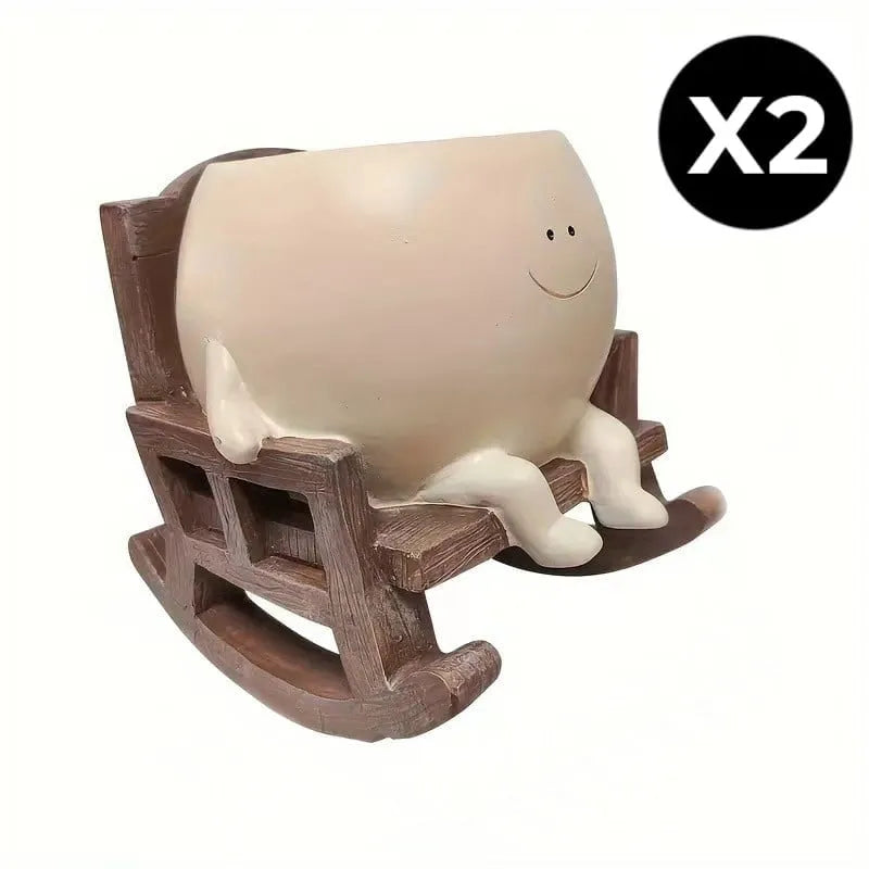 Cute Rocking Chair & Hanging Swing Plant Pots