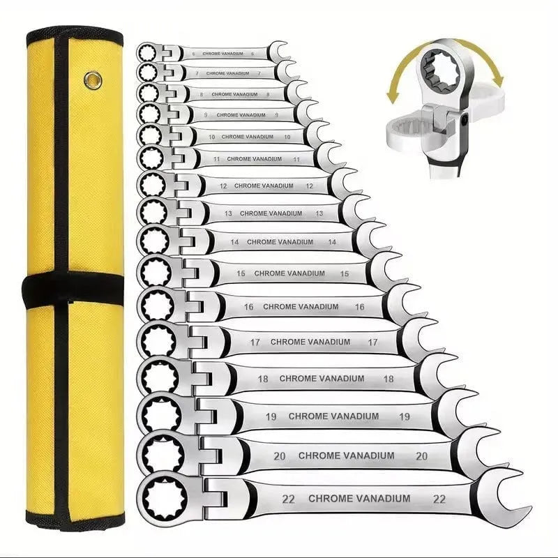 Adjustable Ratchet Wrench Set