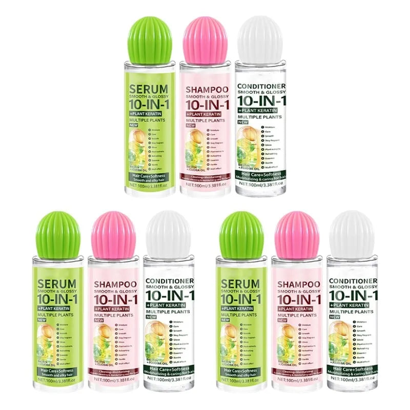 Shampoo, Conditioner & Hair Serum Set