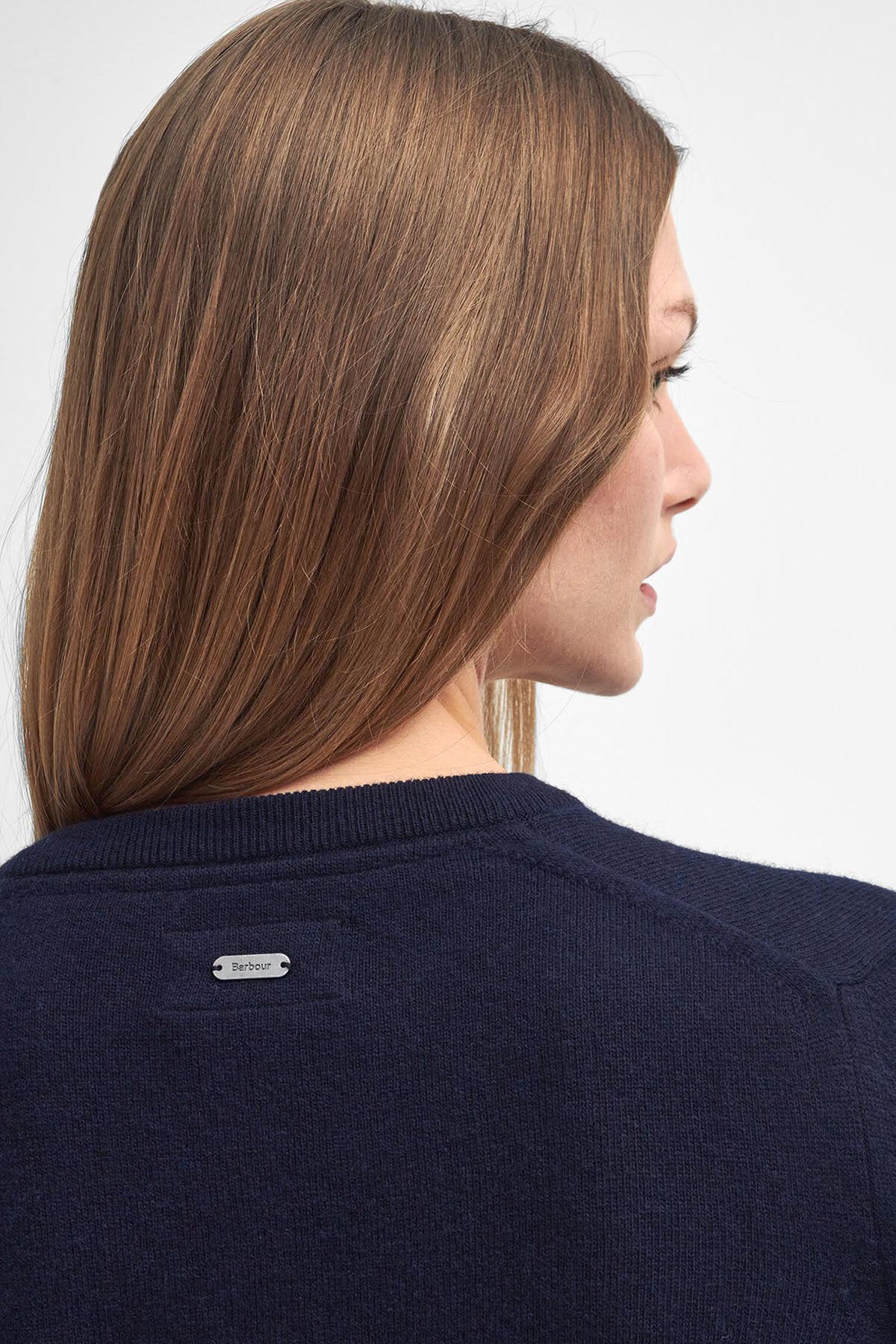 Pendle Knitted Cardigan - NAVY/HESSIAN TARTAN
