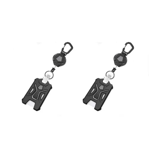 Retractable Badge Holder with Carabiner Clip