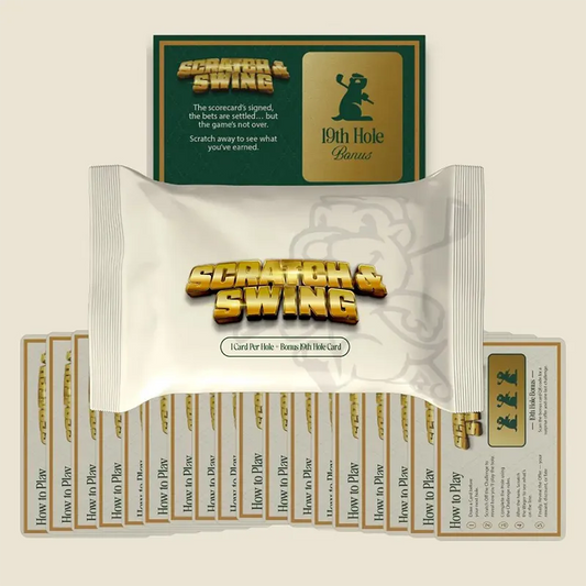 🏌🎁 Golf Scratch & SwingTM – Scratch-Off Golf Challenge Card Game | 3 Packs Included (57 Total Cards)