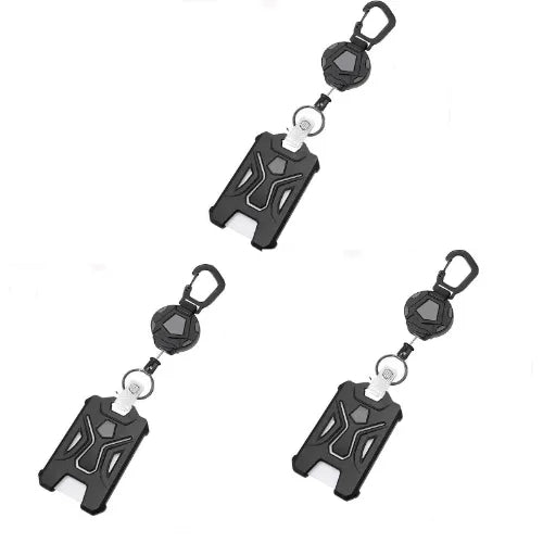 Retractable Badge Holder with Carabiner Clip