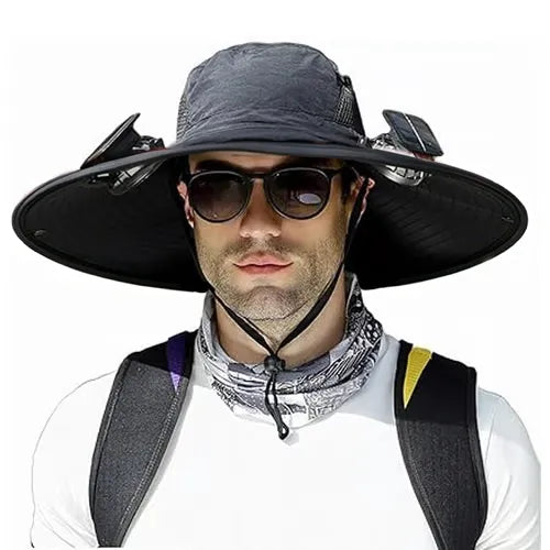 💕Dual Fan Sun Hat with Solar Charging