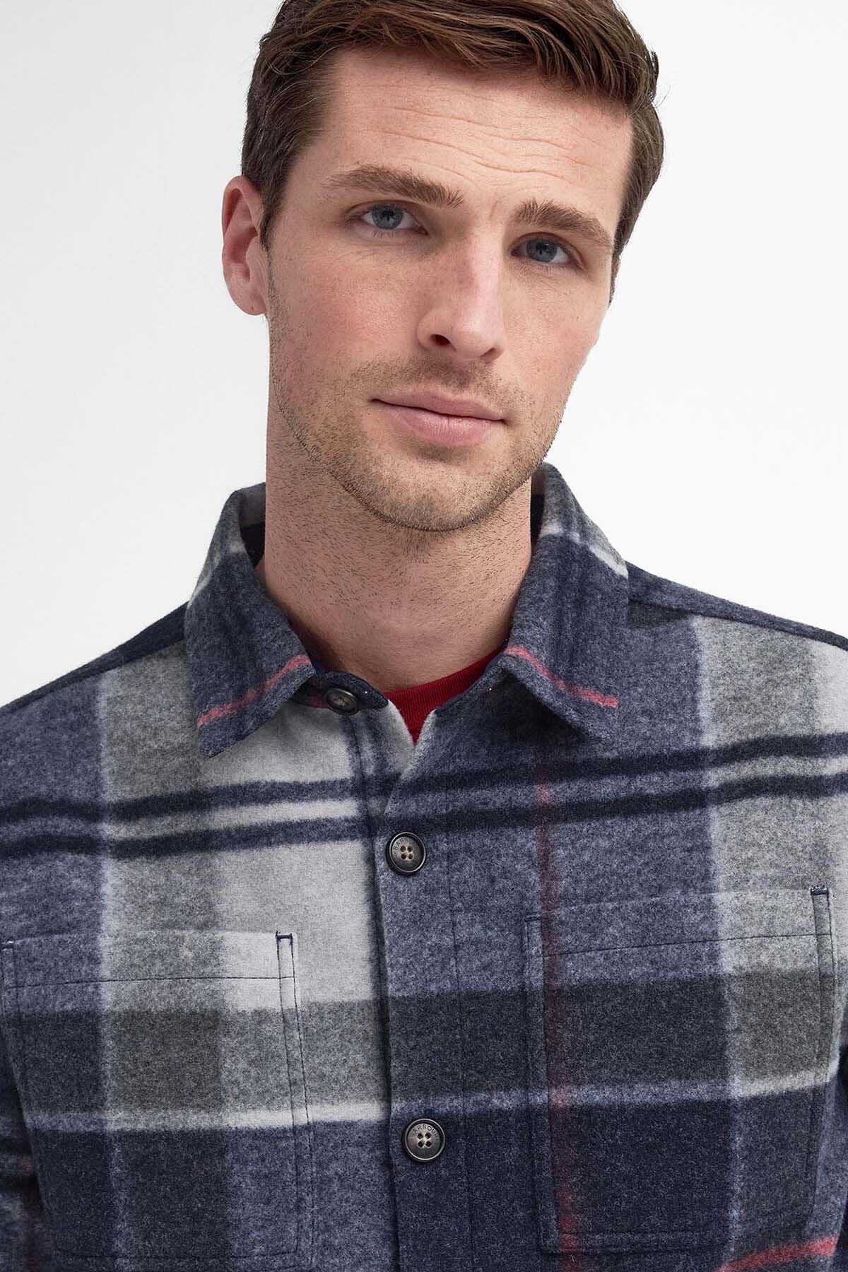 Chapter Check Overshirt - BLUE GRANITE