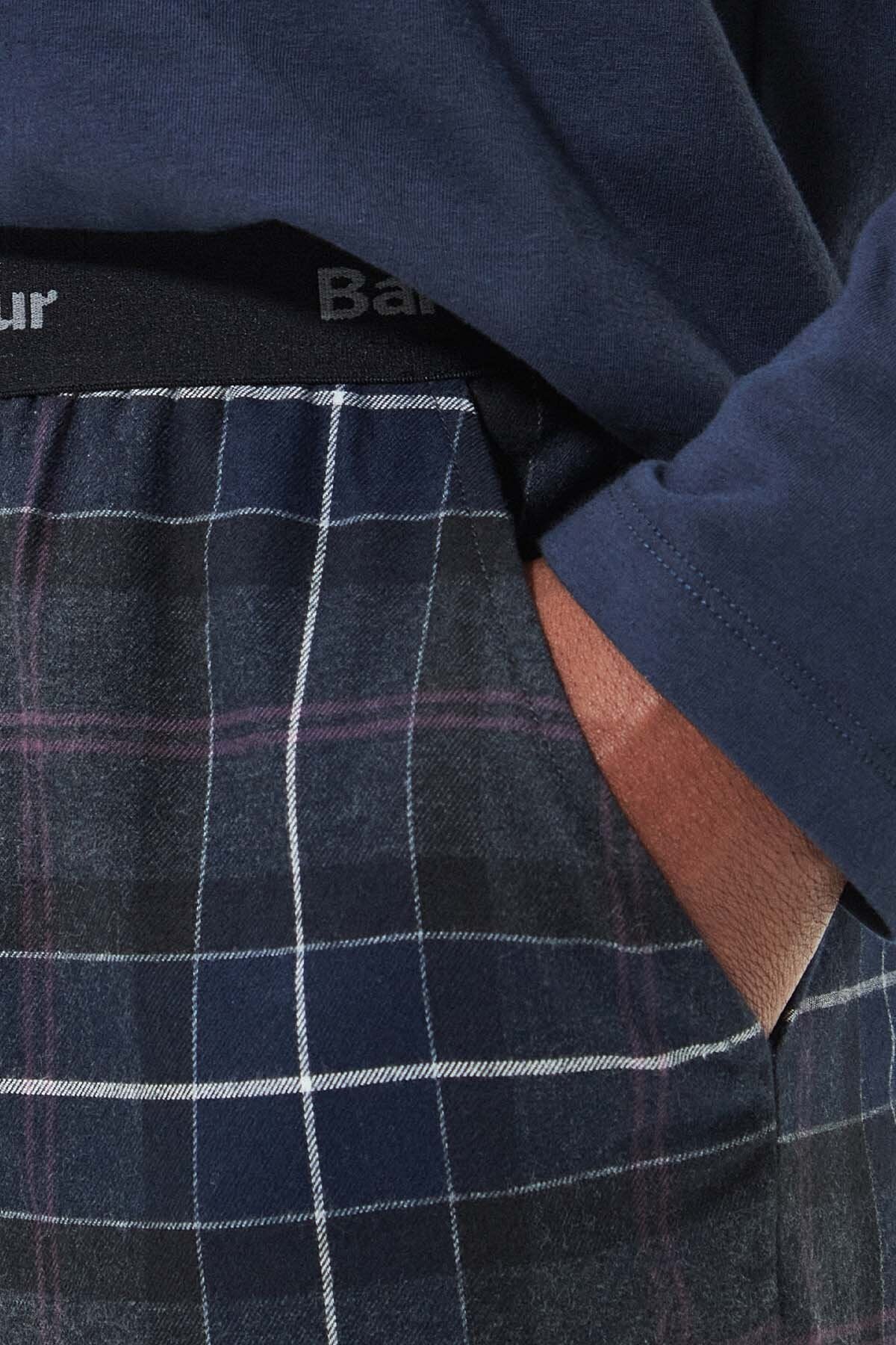 Doug Pyjama Set - BLACK SLATE TARTAN