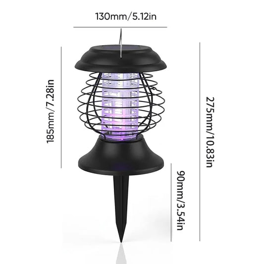 Eco-Friendly - 2-in-1 Flickering Flame - Solar Powered Mosquito Zapper & Garden Stake Light