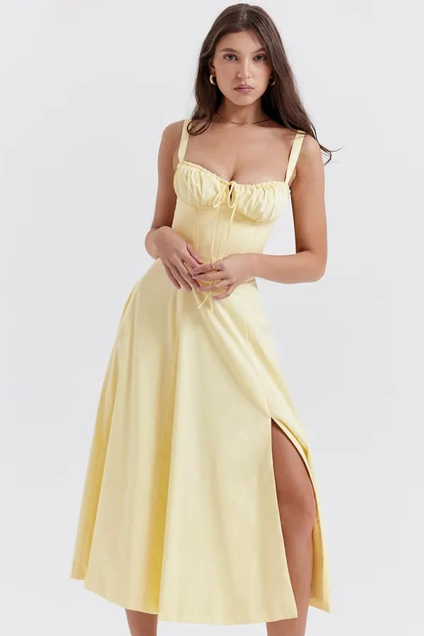 PRINT BUSTIER SUNDRESS