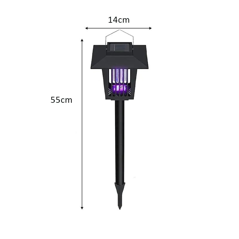 Eco-Friendly - 2-in-1 Flickering Flame - Solar Powered Mosquito Zapper & Garden Stake Light