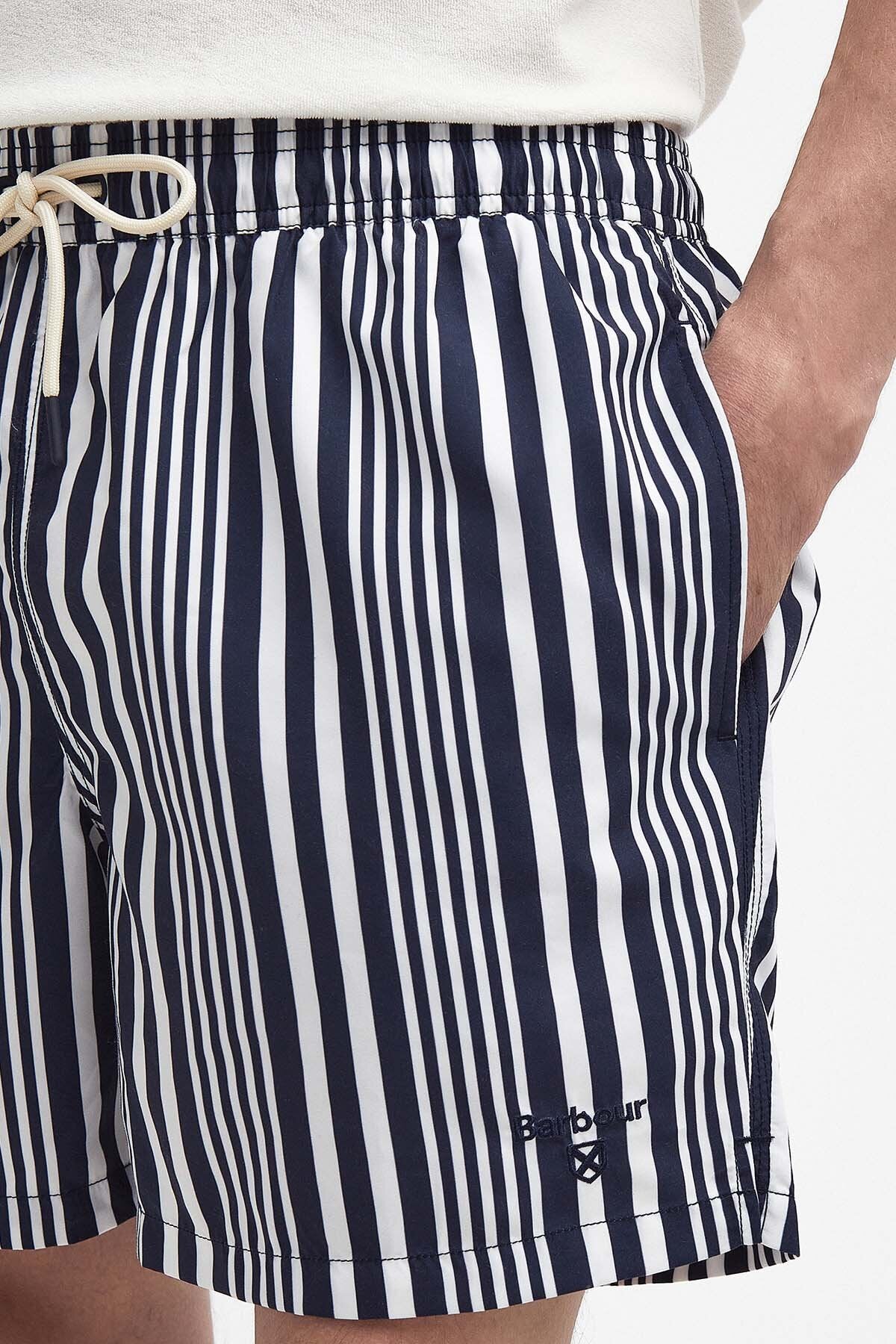 Decklam Striped Swim Shorts - NAVY
