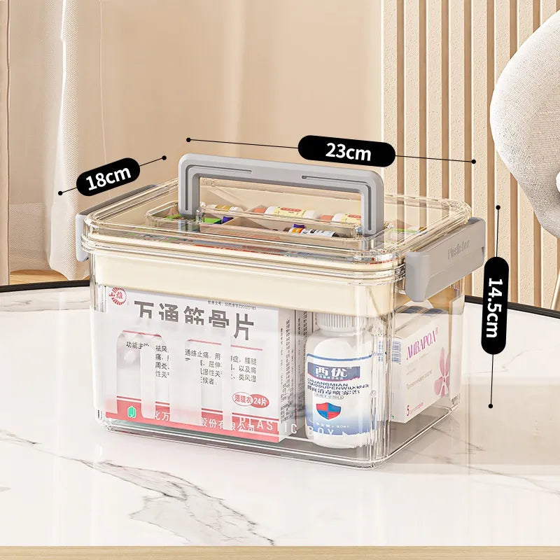 Transparent medicine storage box