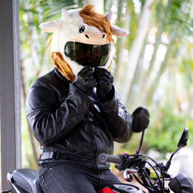 Motorcycle Helmet Cover - Cow