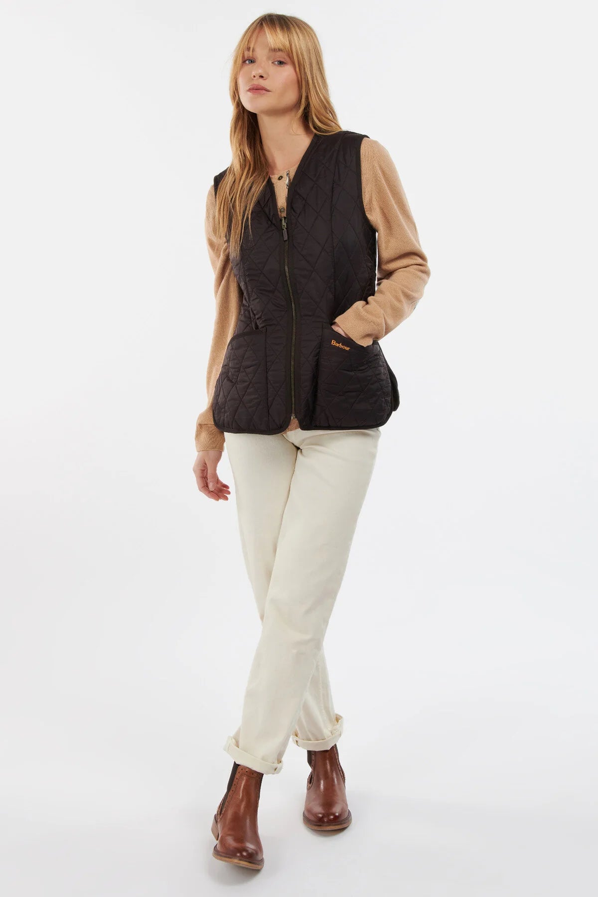 Lady Fleece Betty Vest - DARK BROWN