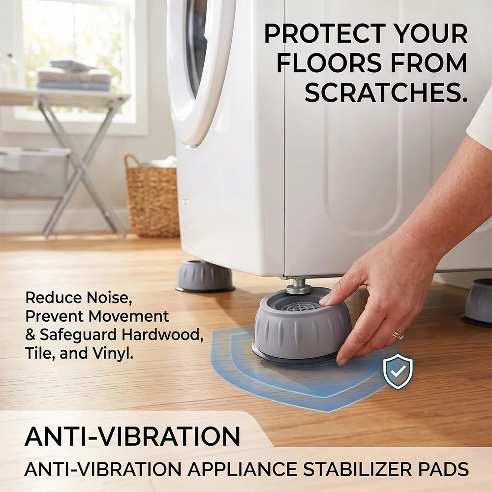 🏠 Anti-Vibration Washing Machine Stabilizer Pads (4-Pack)