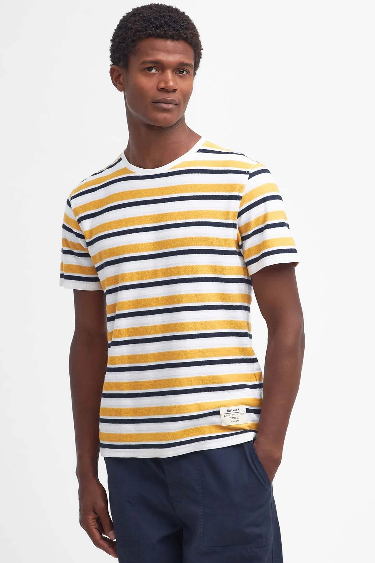 Whitwell Striped T-Shirt - HONEY GOLD