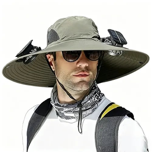 💕Dual Fan Sun Hat with Solar Charging