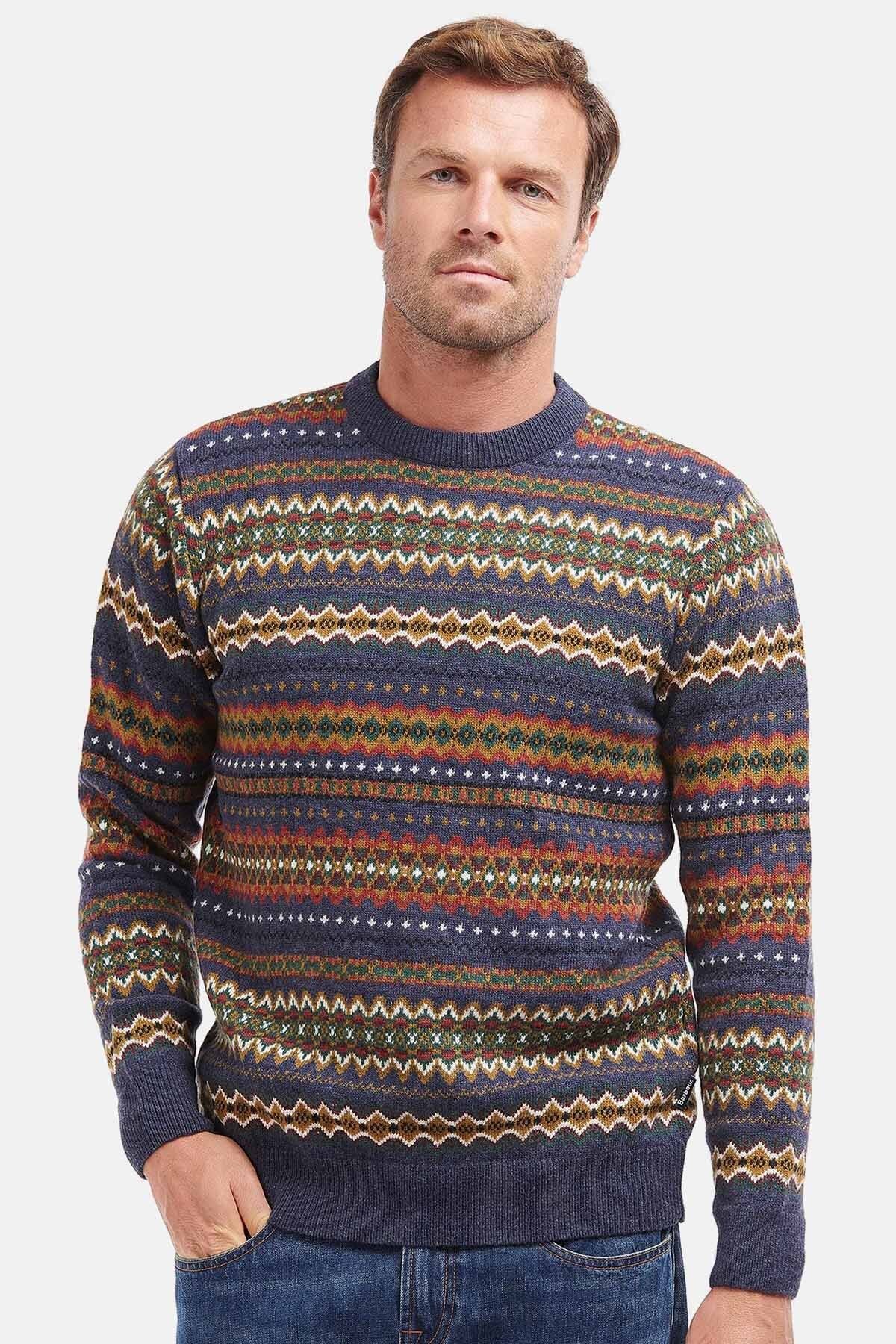 Crew Neck Sweater - NAVY MARL