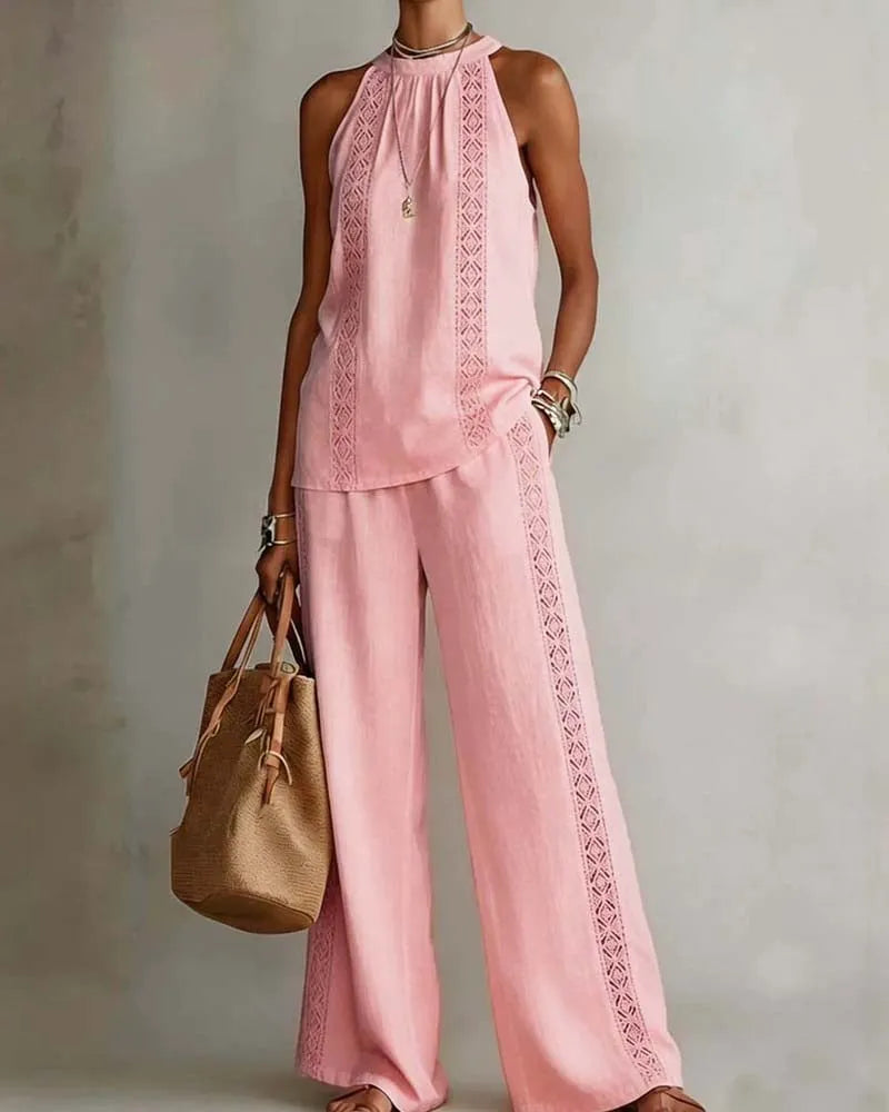 Hollow Out Halter Two-Piece Sets