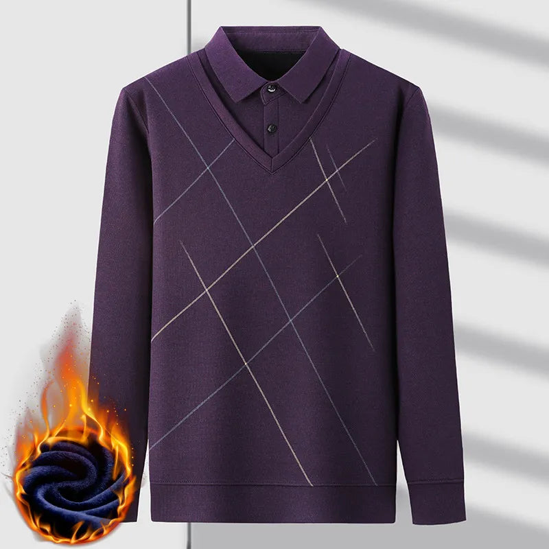 🔥 Fake Two Pieces  Knitted Pullover