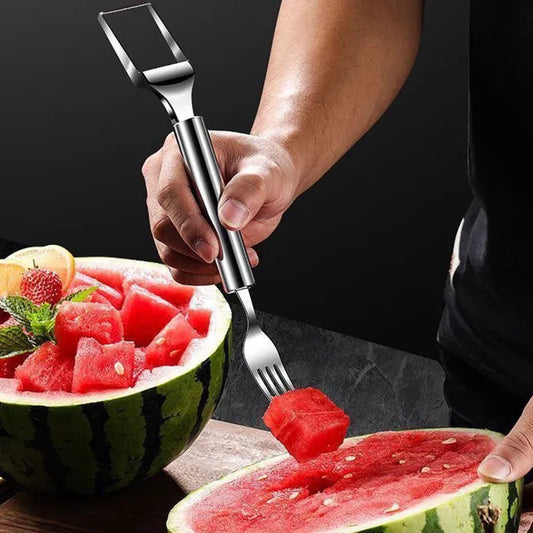 🔥🍉 Effortless Fruit Prep✨ 2-in-1 Fruit Cutter & Fork – For Quick and Easy Fruit Serving! 🍓