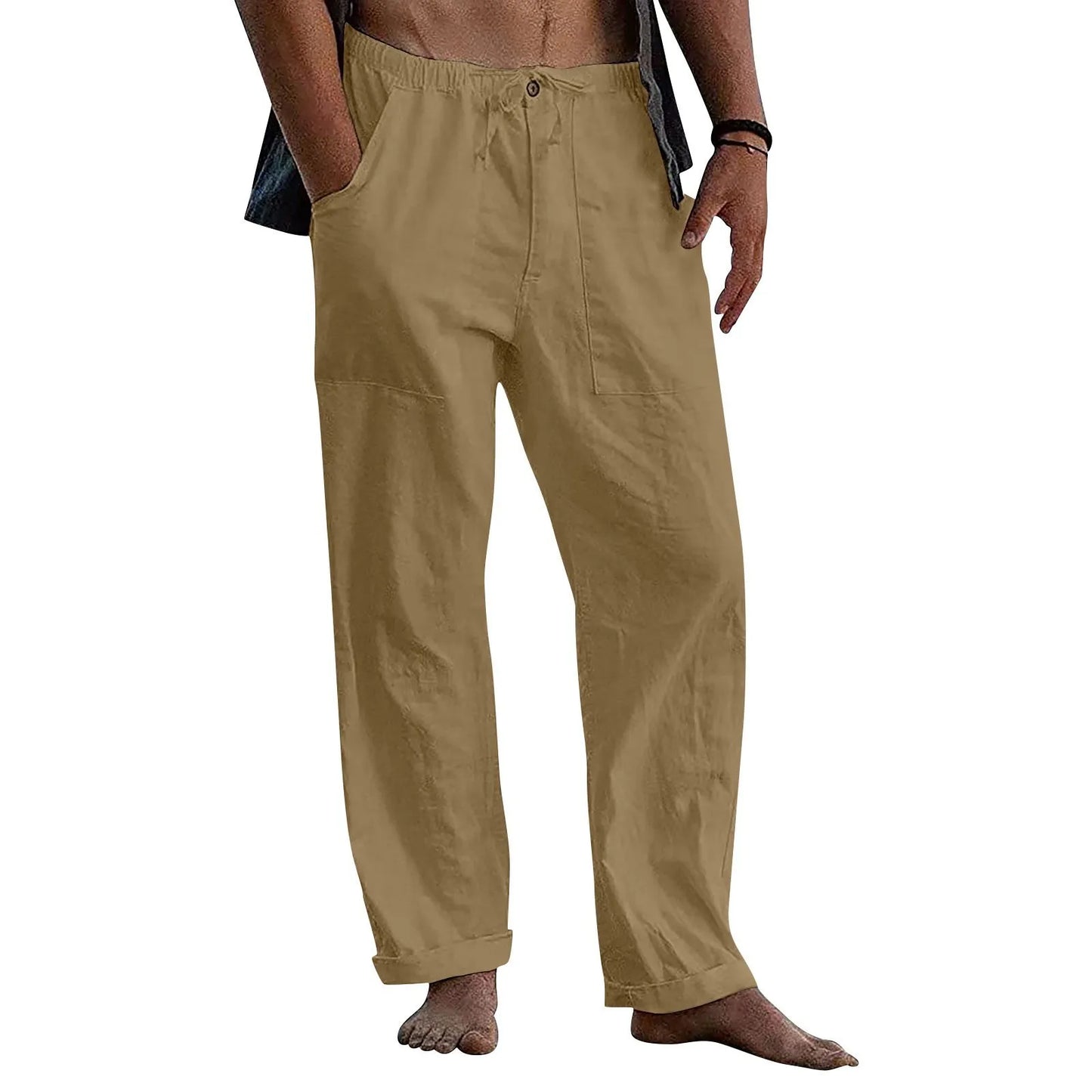 🔥Men's linen beach casual loose-fitting pants