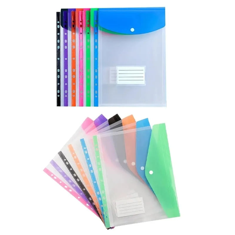 11-Hole Expanding File Pockets(Assorted Colors)