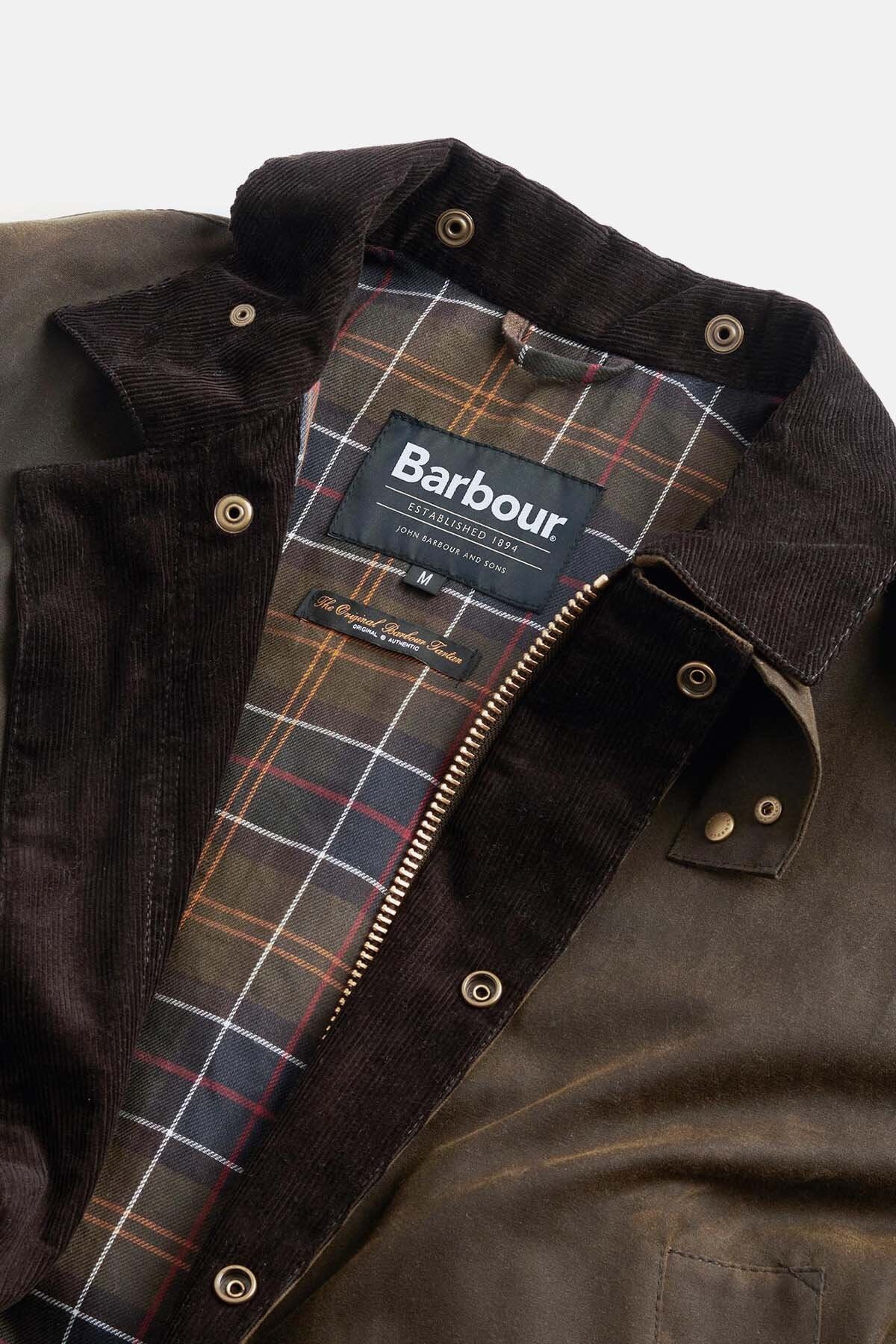 Bedale Waxed Trench Coat - OLIVE