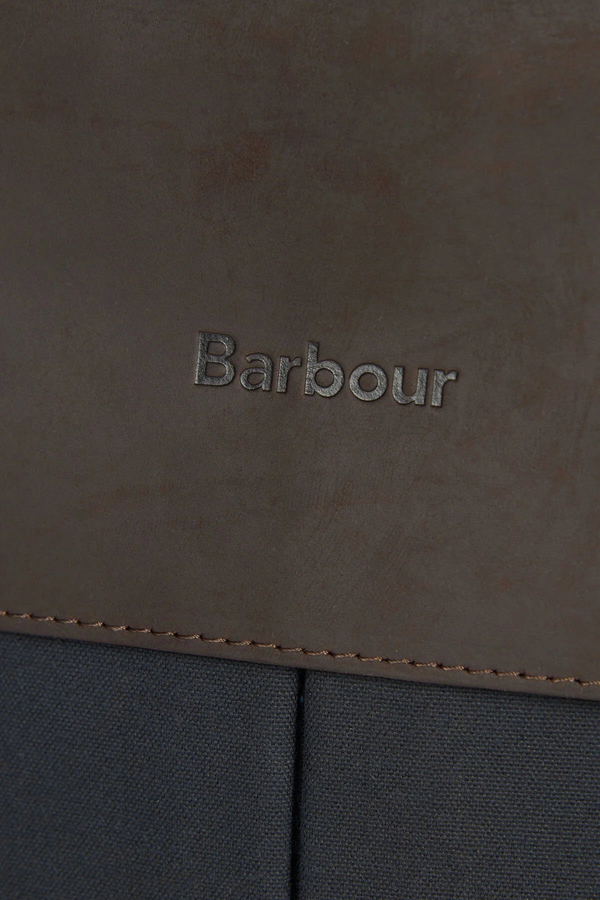 Wax Leather Briefcase - NAVY