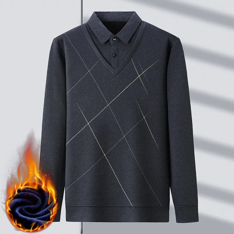 🔥 Fake Two Pieces  Knitted Pullover