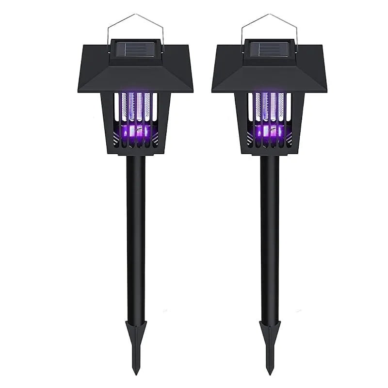 Eco-Friendly - 2-in-1 Flickering Flame - Solar Powered Mosquito Zapper & Garden Stake Light