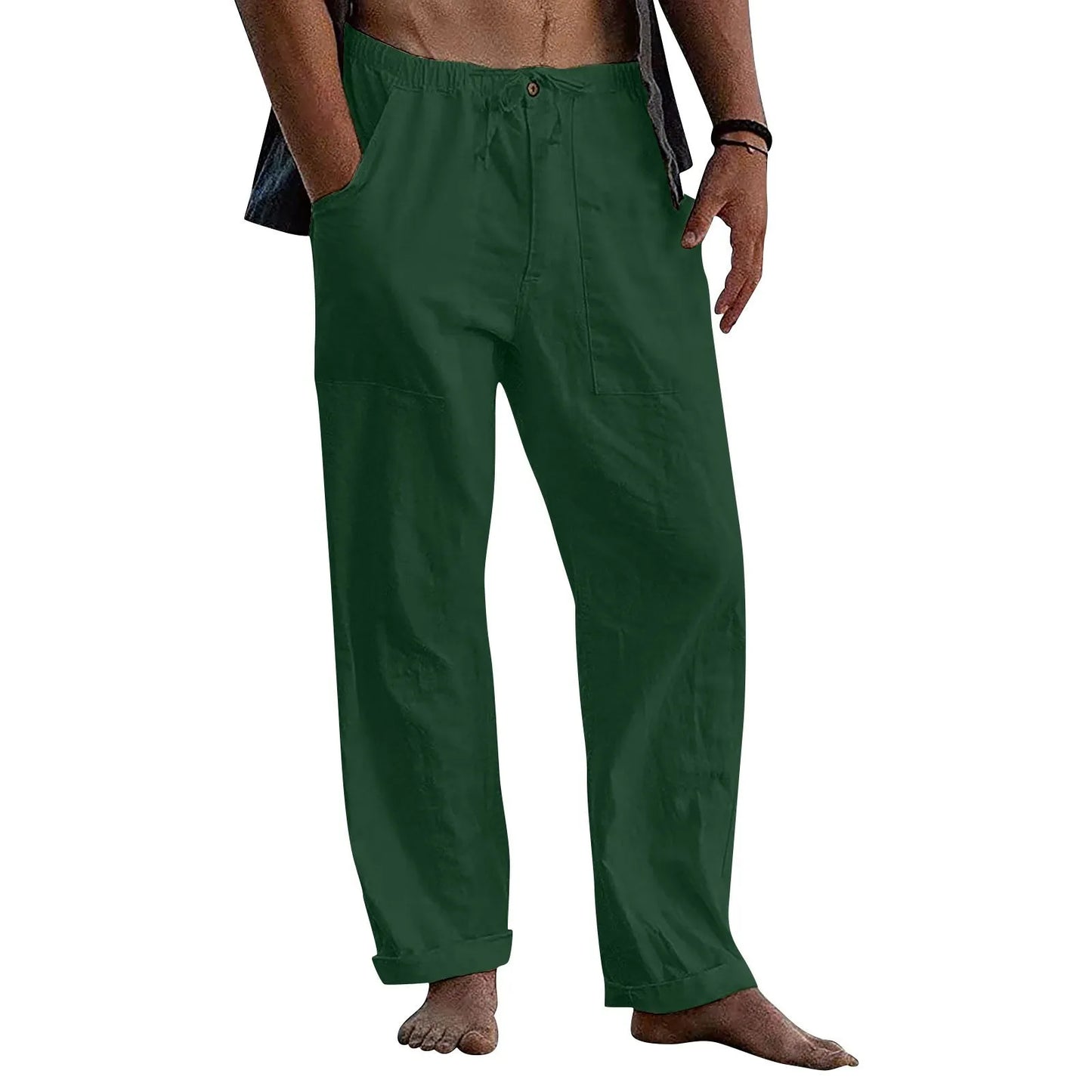 🔥Men's linen beach casual loose-fitting pants