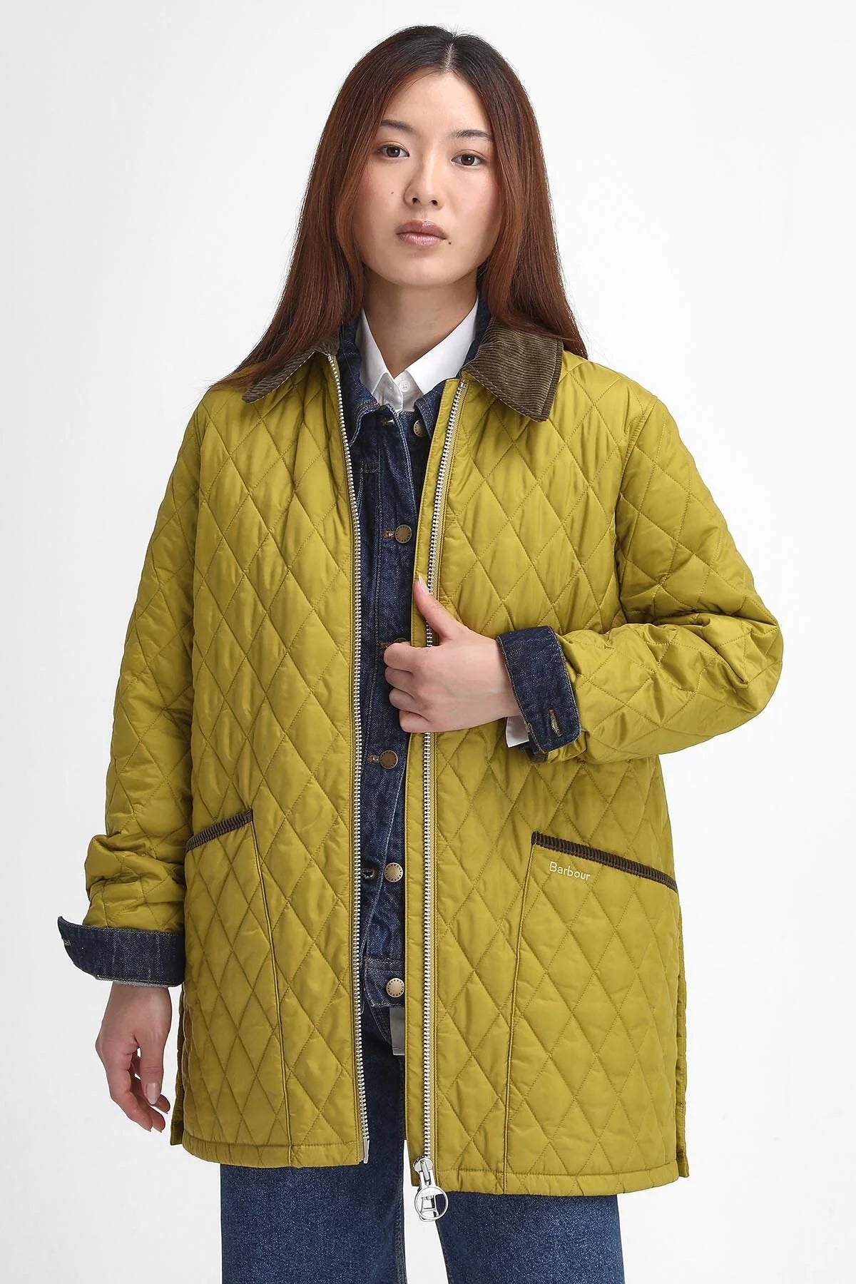 The Edit by Alexa Dominic Quilted Jacket - POLLEN/OLIVE
