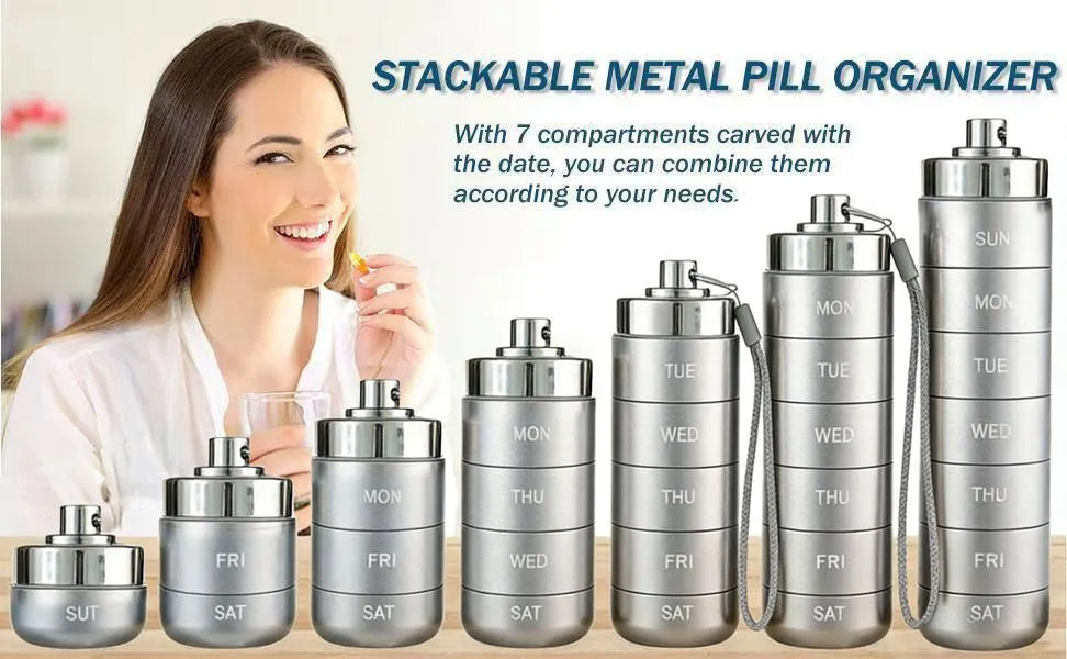 Metal Travel Pill Organizer