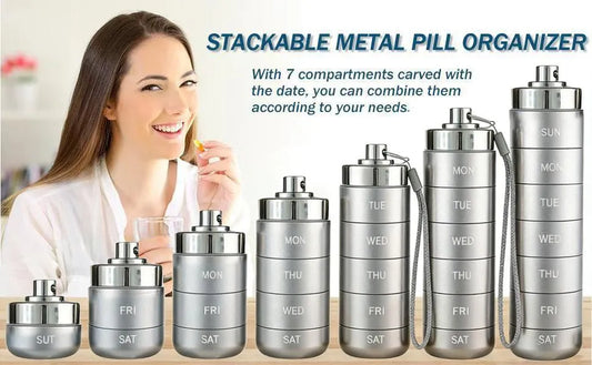 Metal Travel Pill Organizer