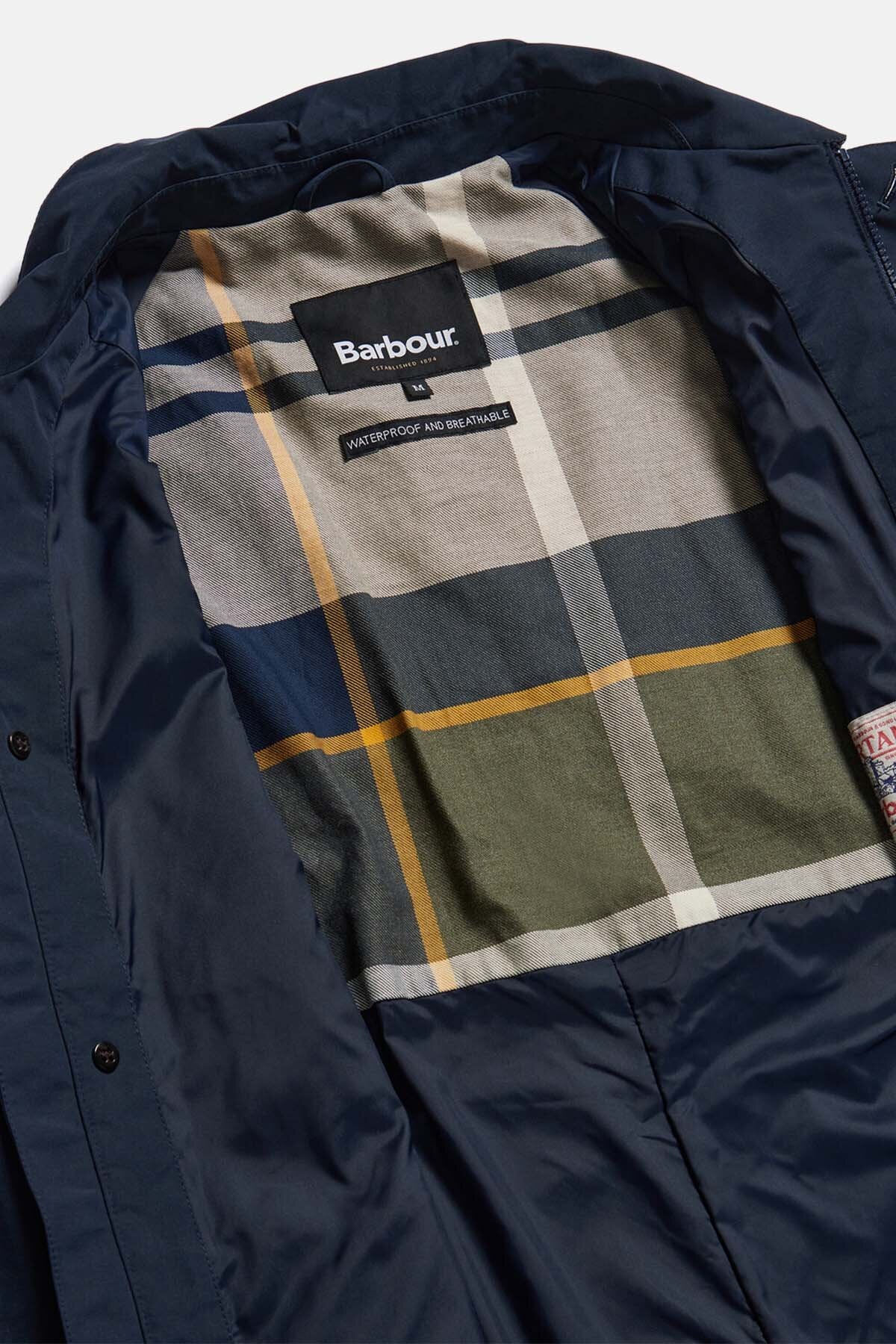 Cambridge Waterproof Mac - NAVY/FOREST MIST