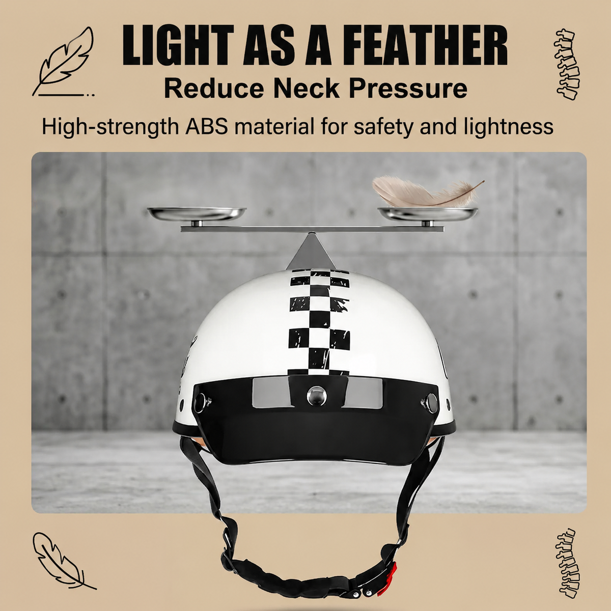 Retro half-helmet, summer travel gear-H50