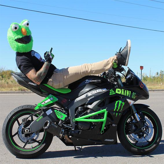 Motorcycle Helmet Cover - Green