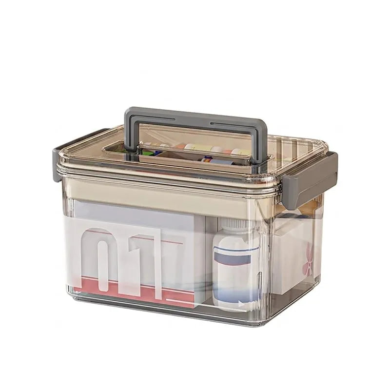 Transparent medicine storage box