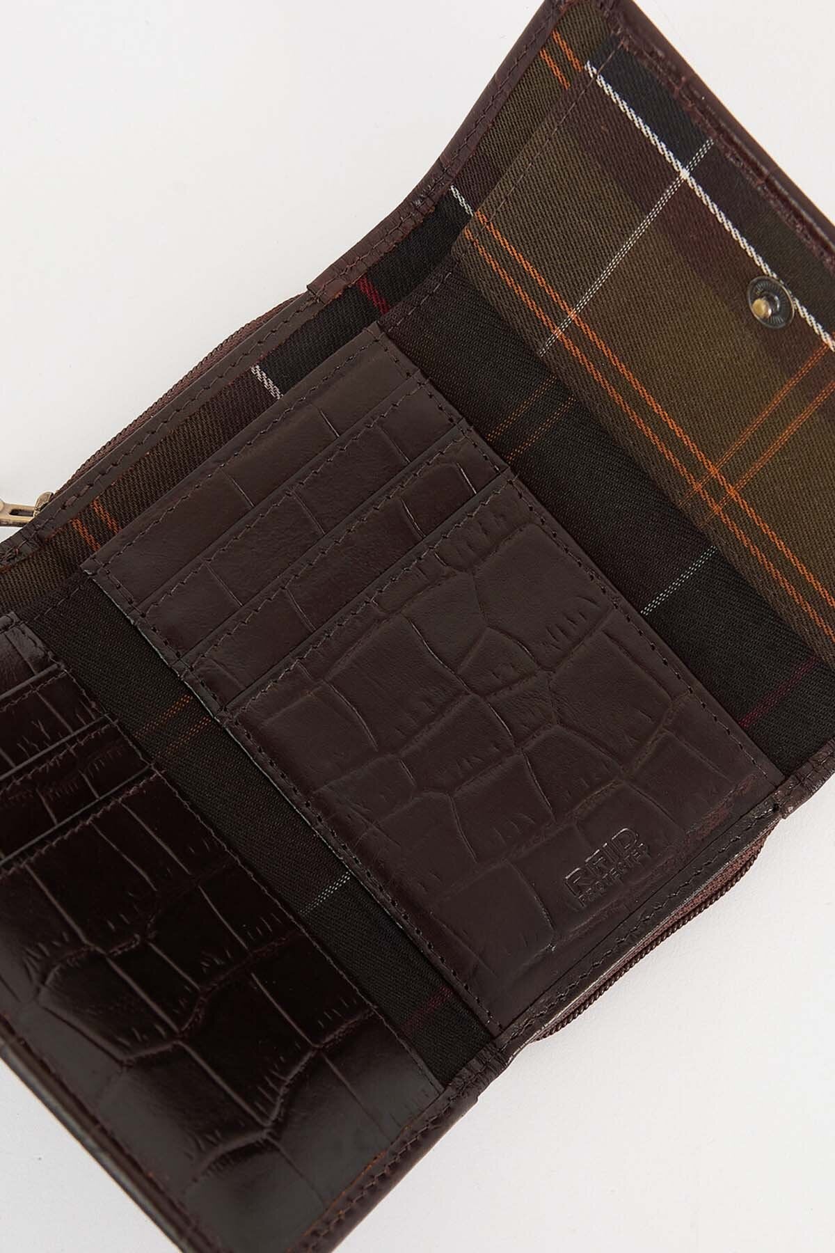 Croc French Purse - BLACK CHERRY