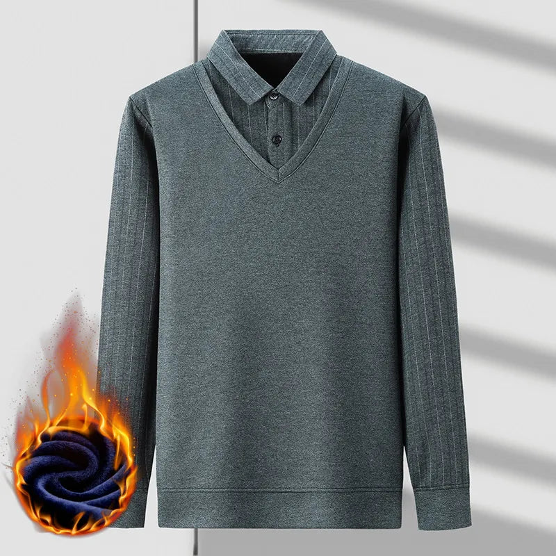 🔥 Fake Two Pieces  Knitted Pullover