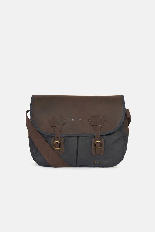Wax Leather Tarras Bag - NAVY