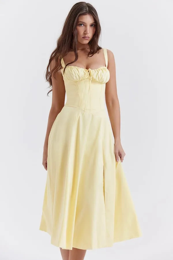 PRINT BUSTIER SUNDRESS